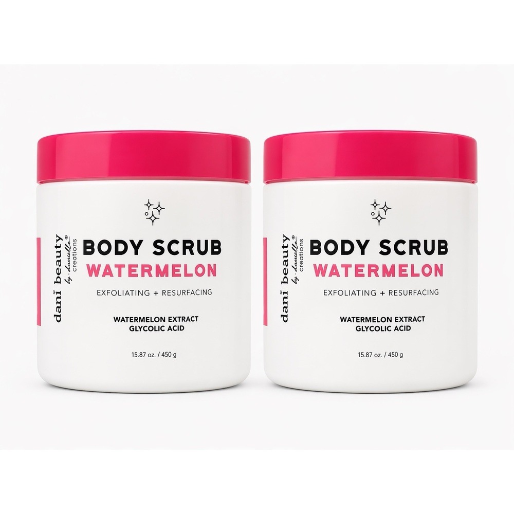 Dani Beauty Body Scrub Watermelon Exfoliating + Resurfacing Watermelon 2 pack